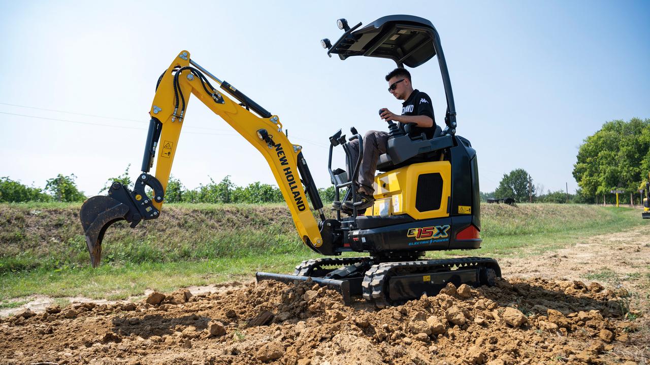 A yellow piece of agricultural equipment 