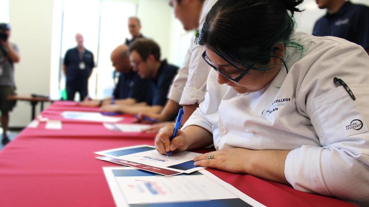 The SkillsUSA National Signing Day at St. Paul College in St. Paul, Minnesota, set out to generate some of the same excitement for collegiate athletes when they sign their letter of intent to play for a team.  