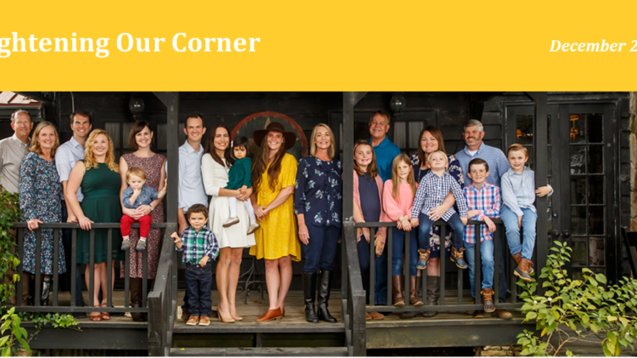 "Brightening Our Corner" Newsletter cover
