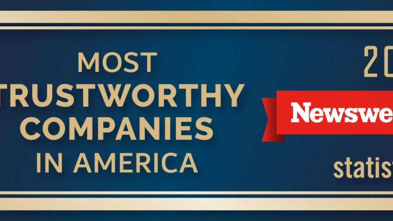 Logo for Newsweek Most Trustworthy Companies in America 2025