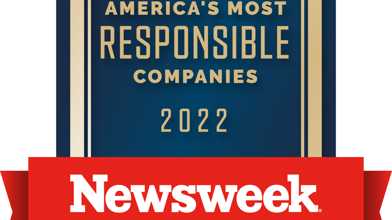Newsweek: America's most responsible companies 2022 logo