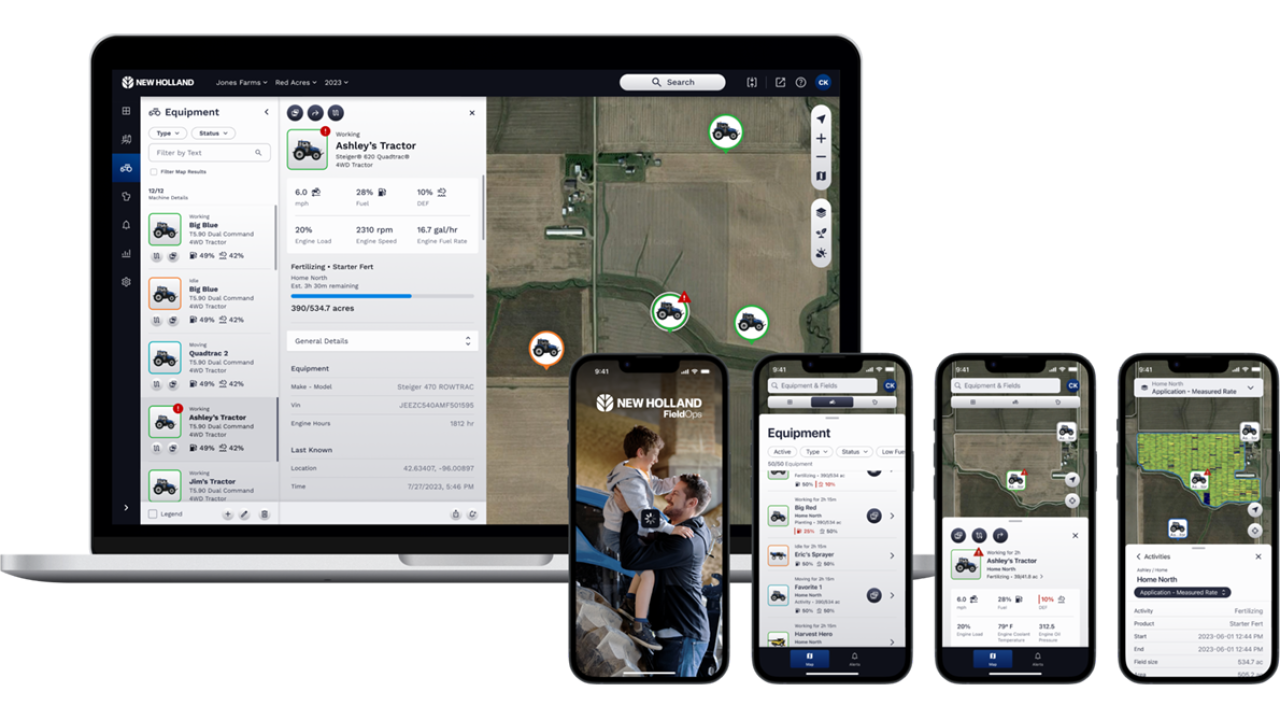 Field Ops App open on electronic devices 