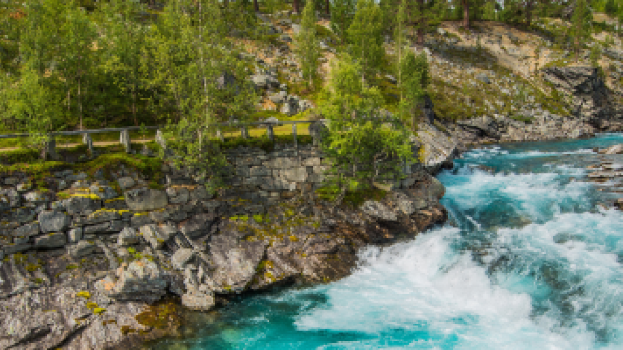 A mountain river
