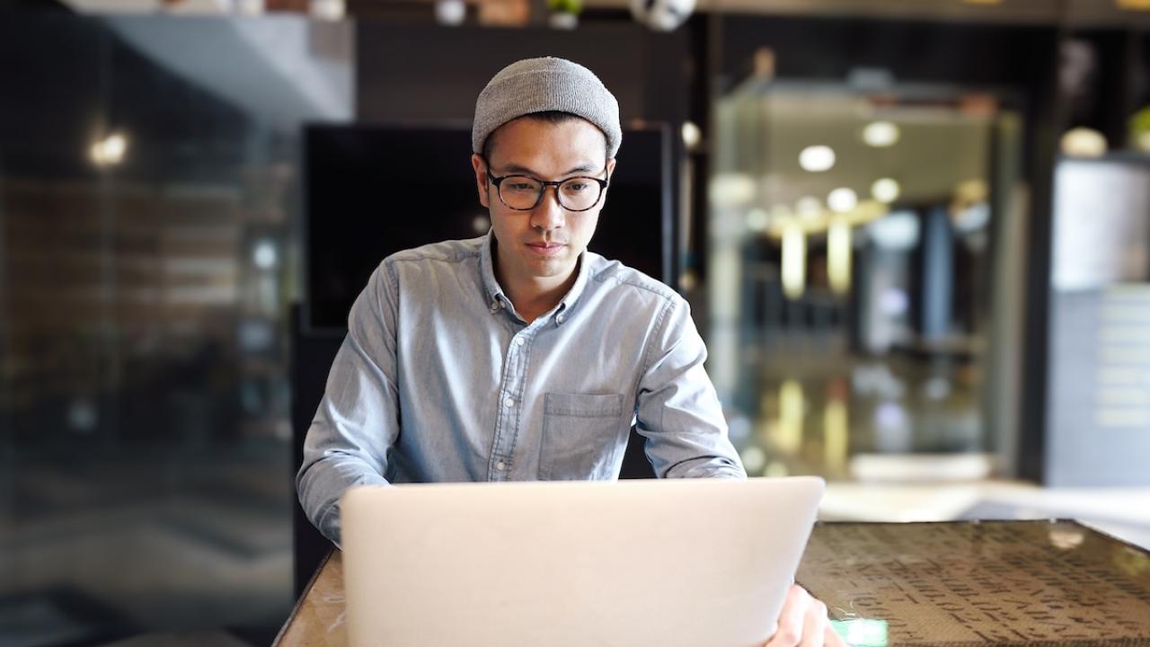 person with a laptop
