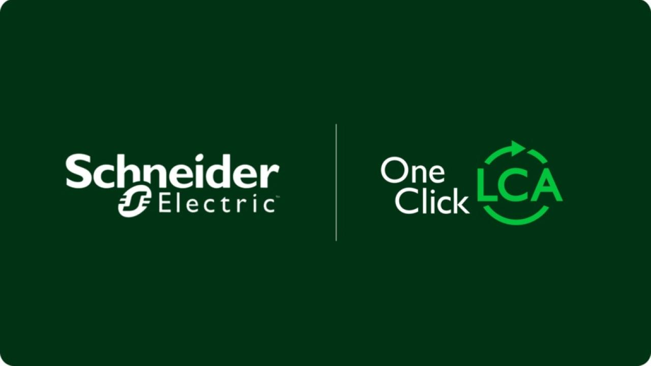 Schneider Electric and One Click LCA logos