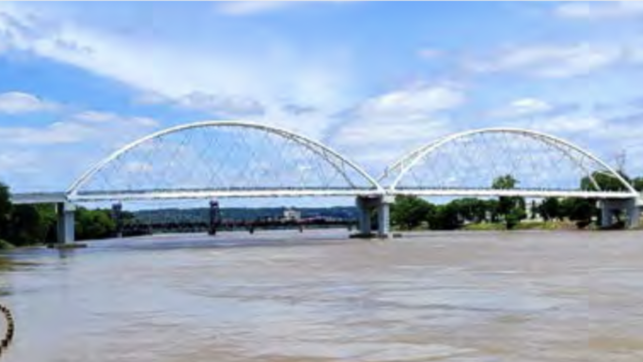 arched bridge over a river