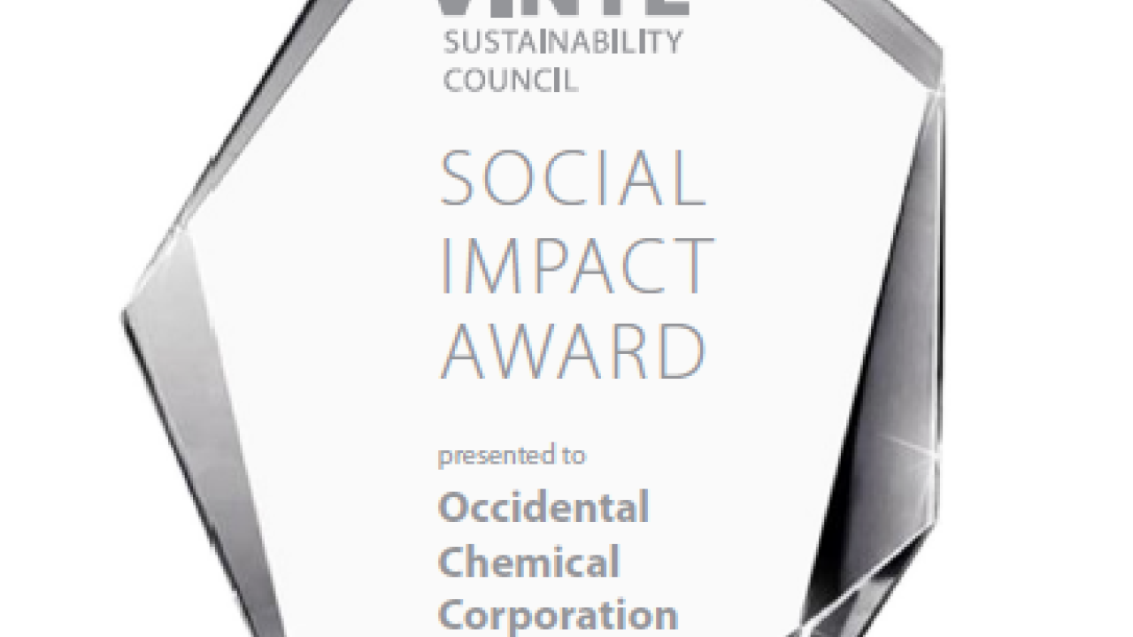 VINYL SUSTAINABILITY COUNCIL SOCIAL IMPACT AWARD 