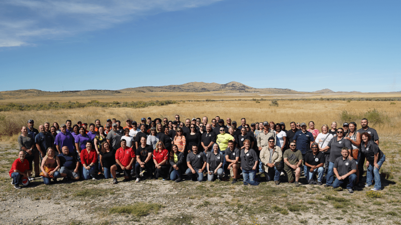 group of native Americans in desert