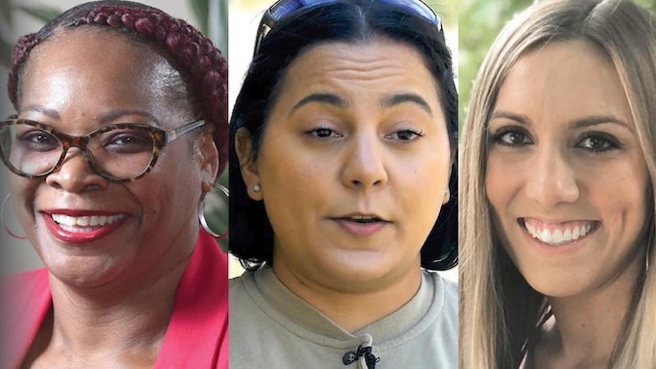 Photos of Three PSEG Female Employees profiled in the story.