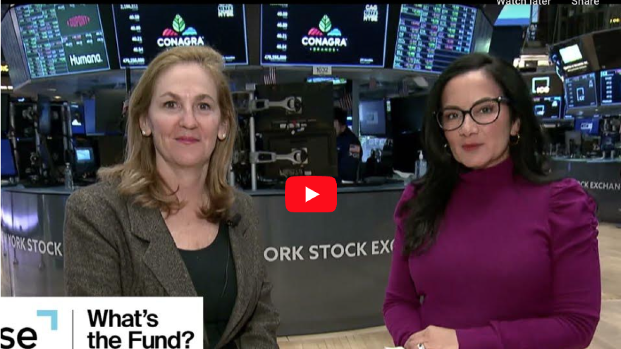 Patricia Lizarraga of Hypatia Capital being interviewed at the NYSE
