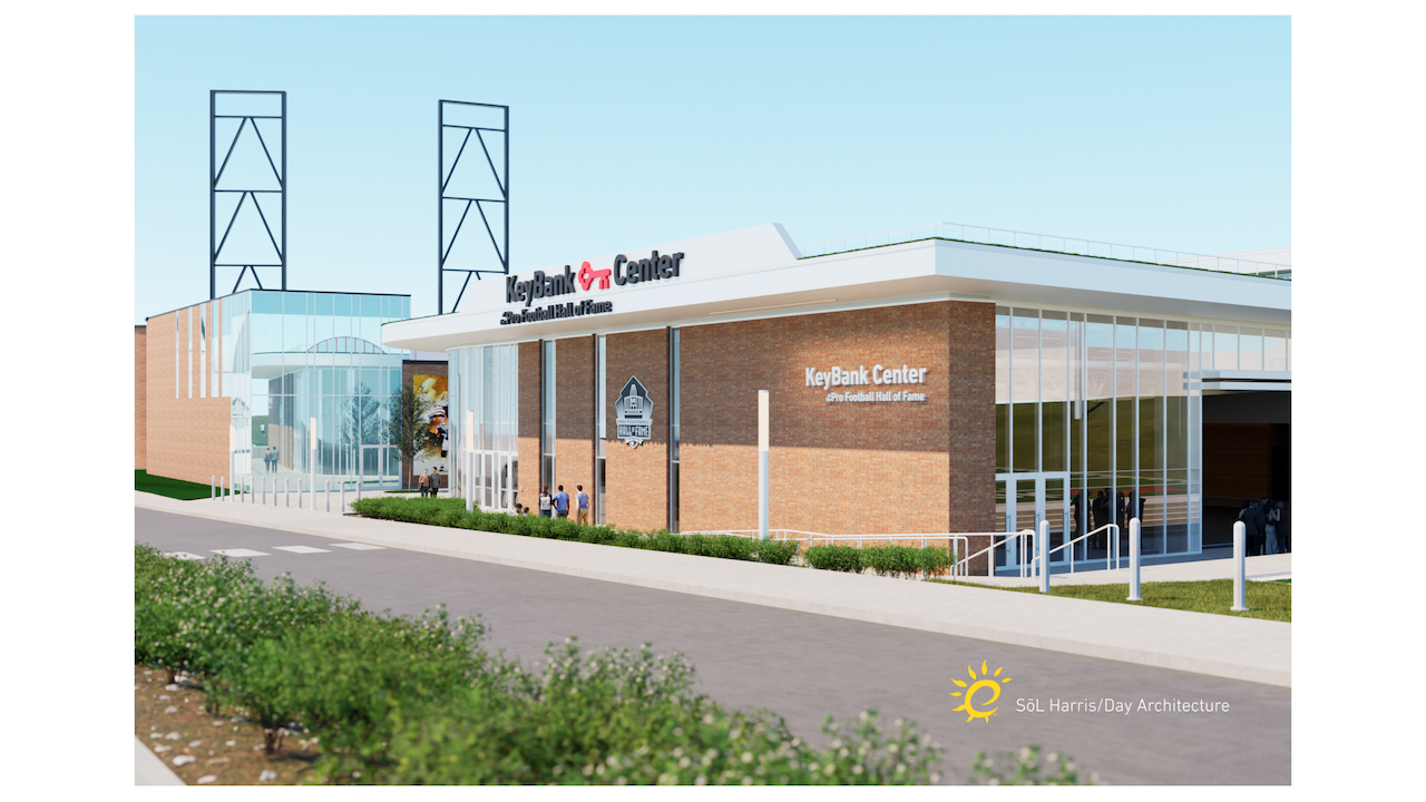 Perspective rendering view of the KeyBank Center, Canton, Ohio.