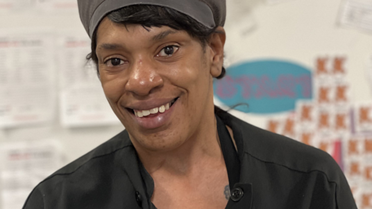 Employee smiling