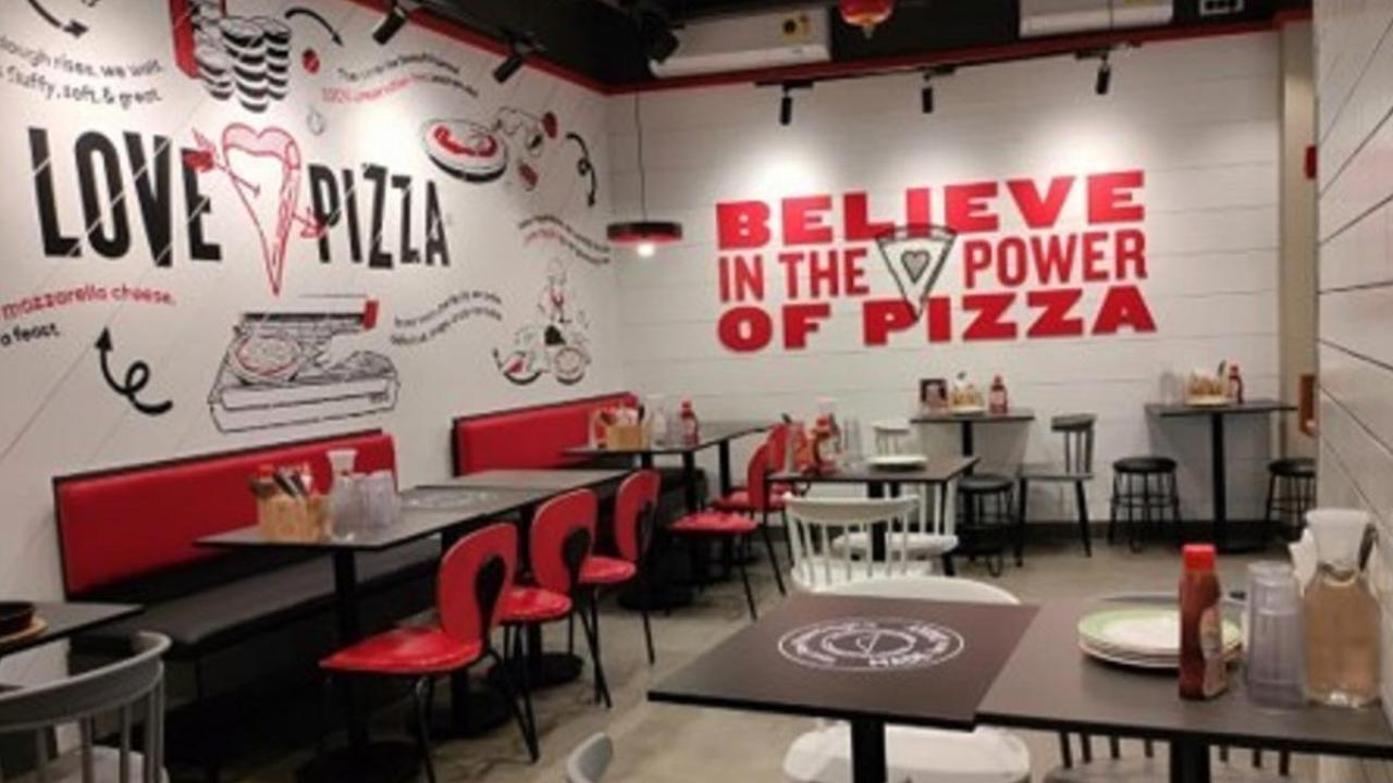 Inside of a Pizza Hut restaurant 
