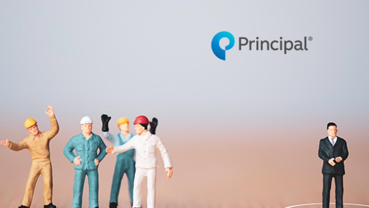 Group of people isolated from 1 person. 