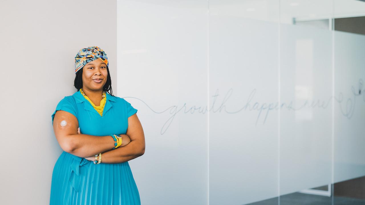 Principal employee Katlyn Malone at Principal global headquarters.