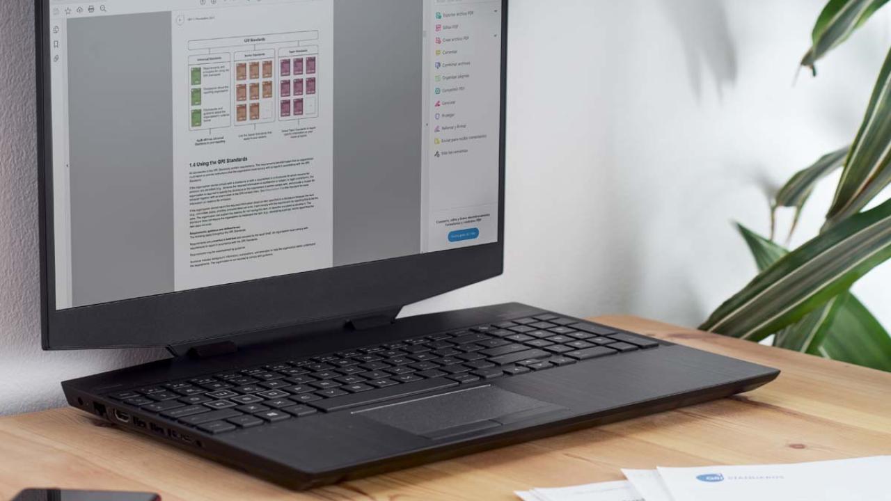 Computer on desk