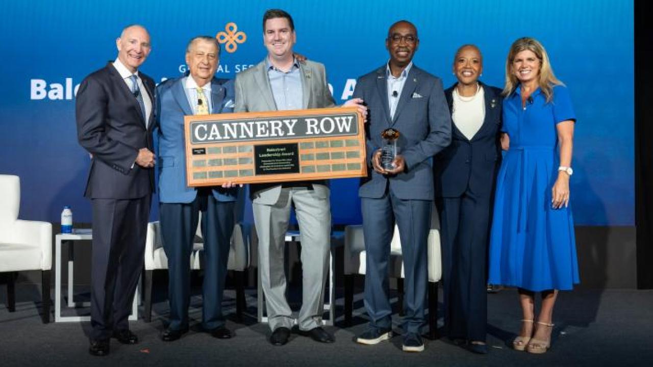 Group photo accepting award