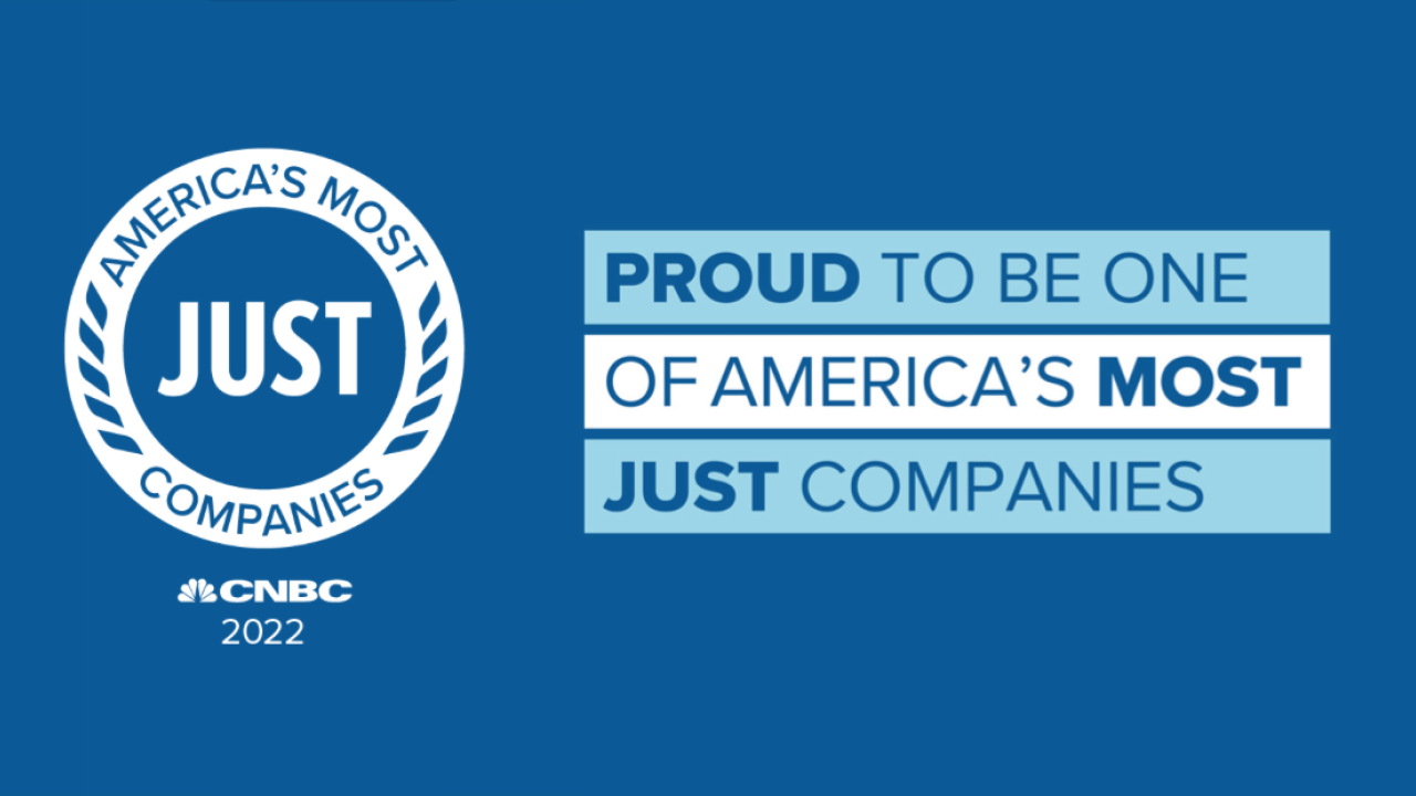 Proud to be one of America's MOST JUST companies logo