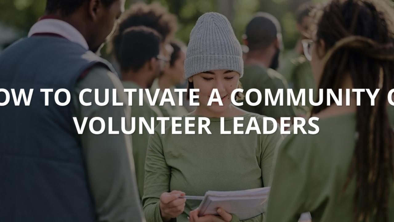 How to Cultivate a Community of Volunteer Leaders