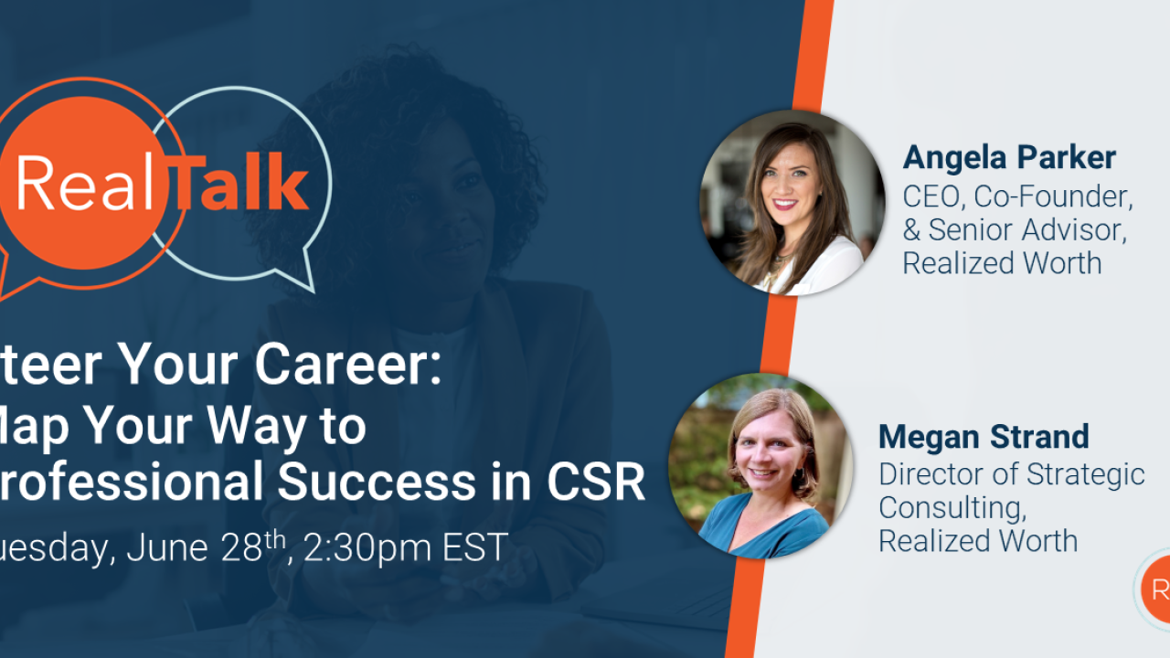 RealTalk - Steer Your Career: Map Your Way to Professional Success in CSR