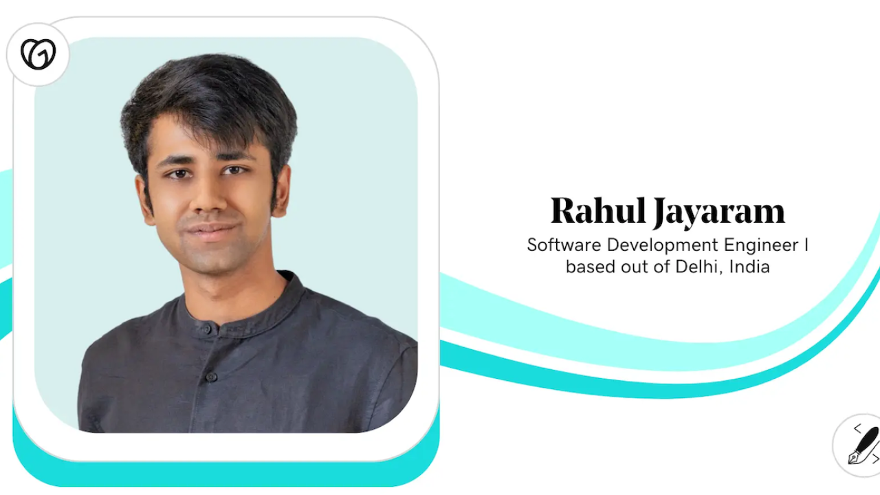Rahul Jayaram, Software Development Engineer, GoDaddy.