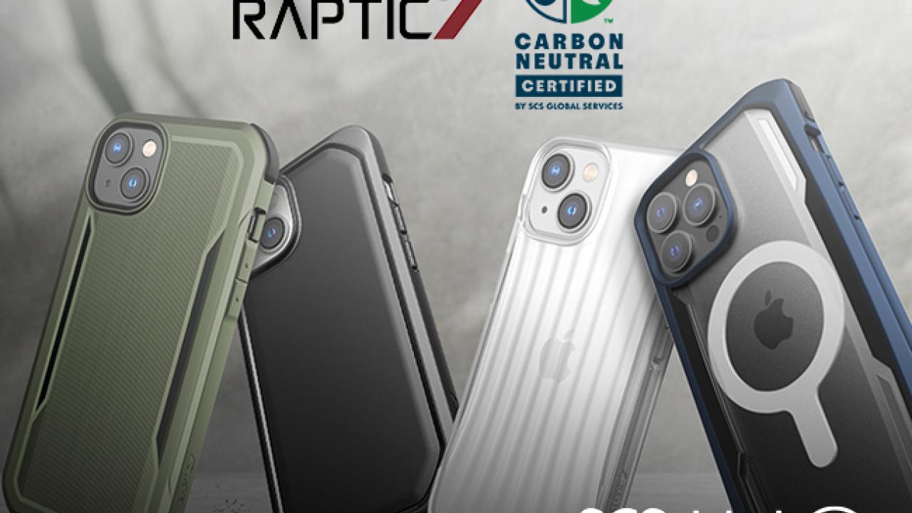 Four Raptic phone cases
