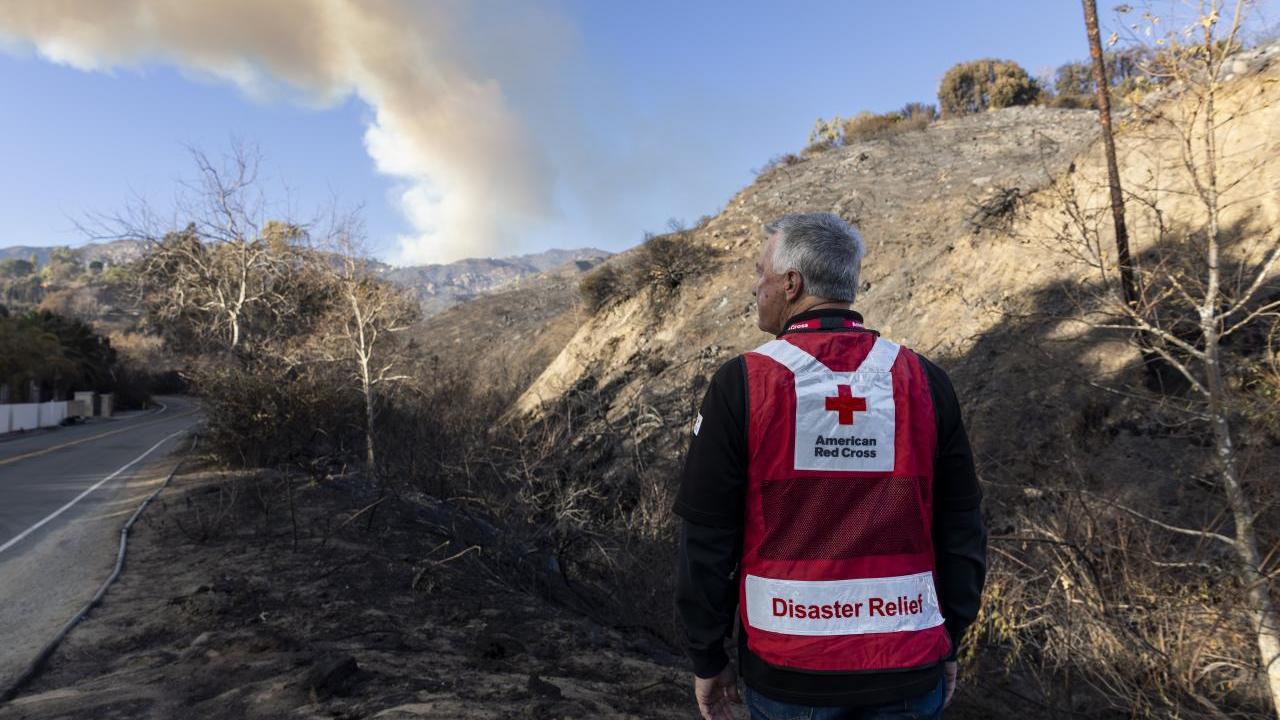 American Red Cross Disaster Relief representative in LA fire area
