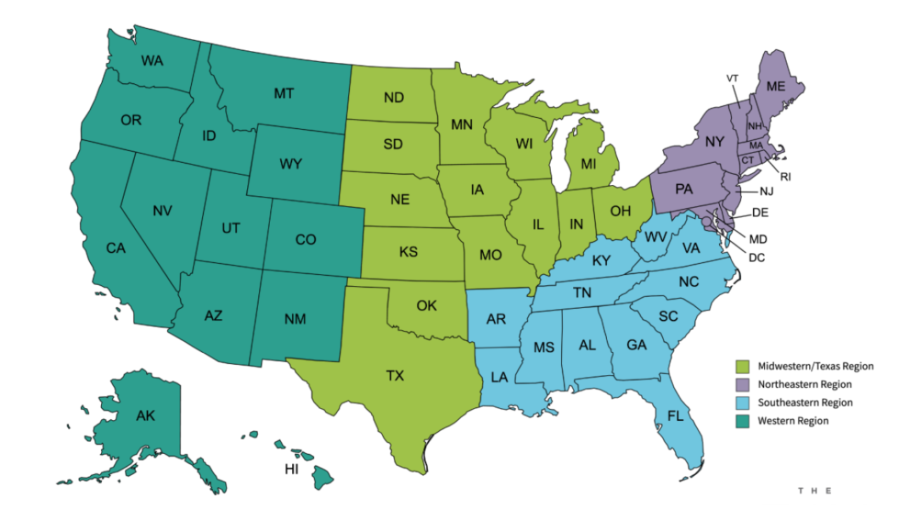 map of regional programs