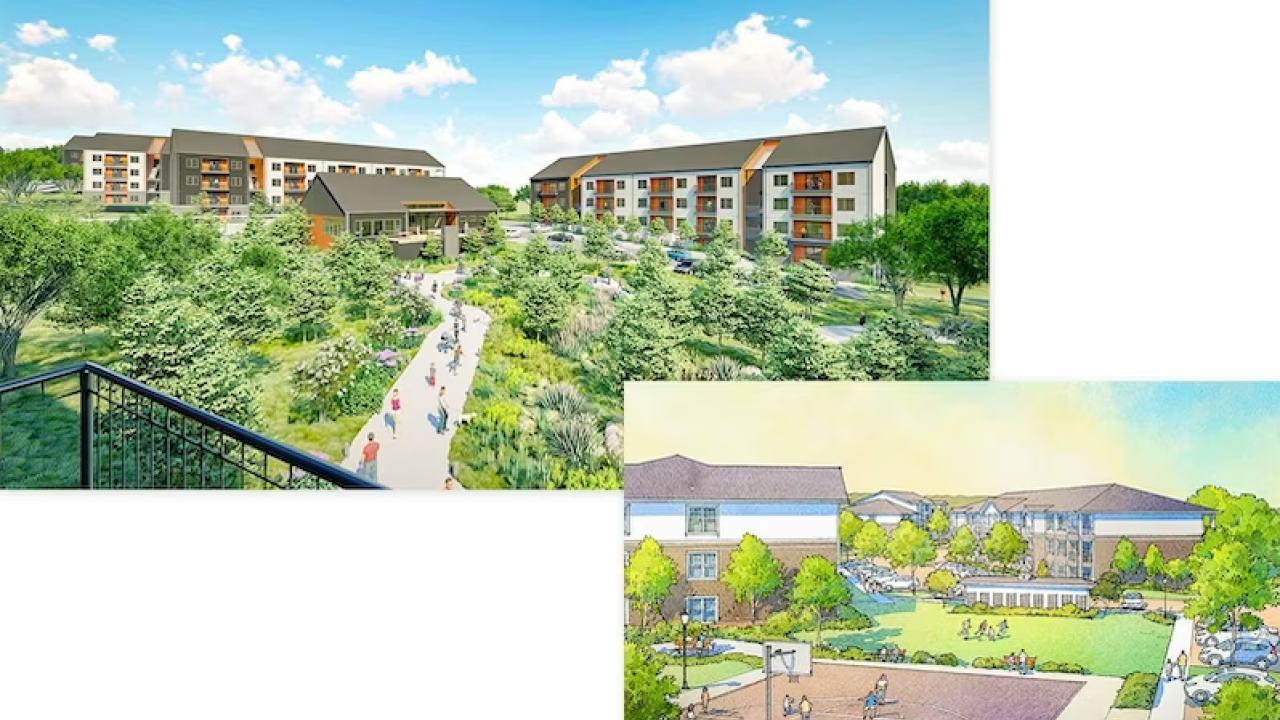 Apartment complex rendering
