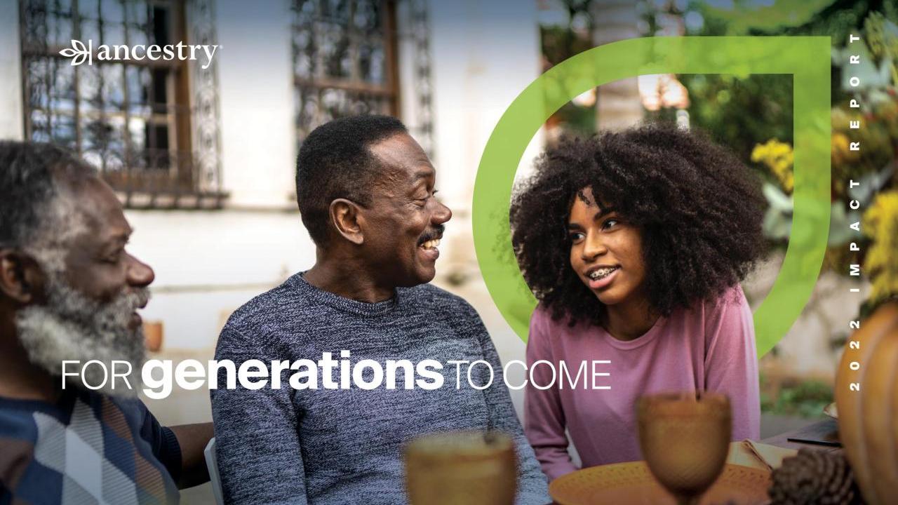 "for generations to come" with people smiling