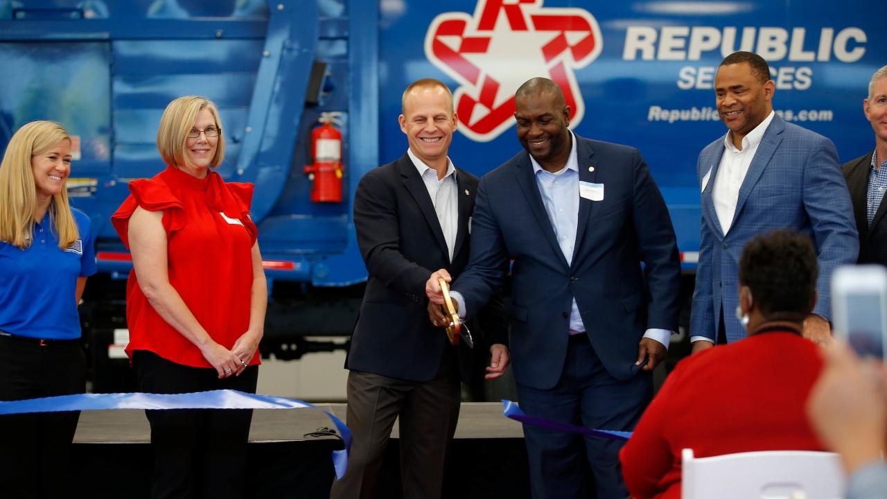 Republic Services Tech Institute ribbon cutting