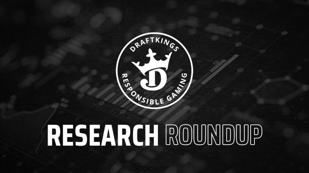 DraftKings logo with "Research Roundup"