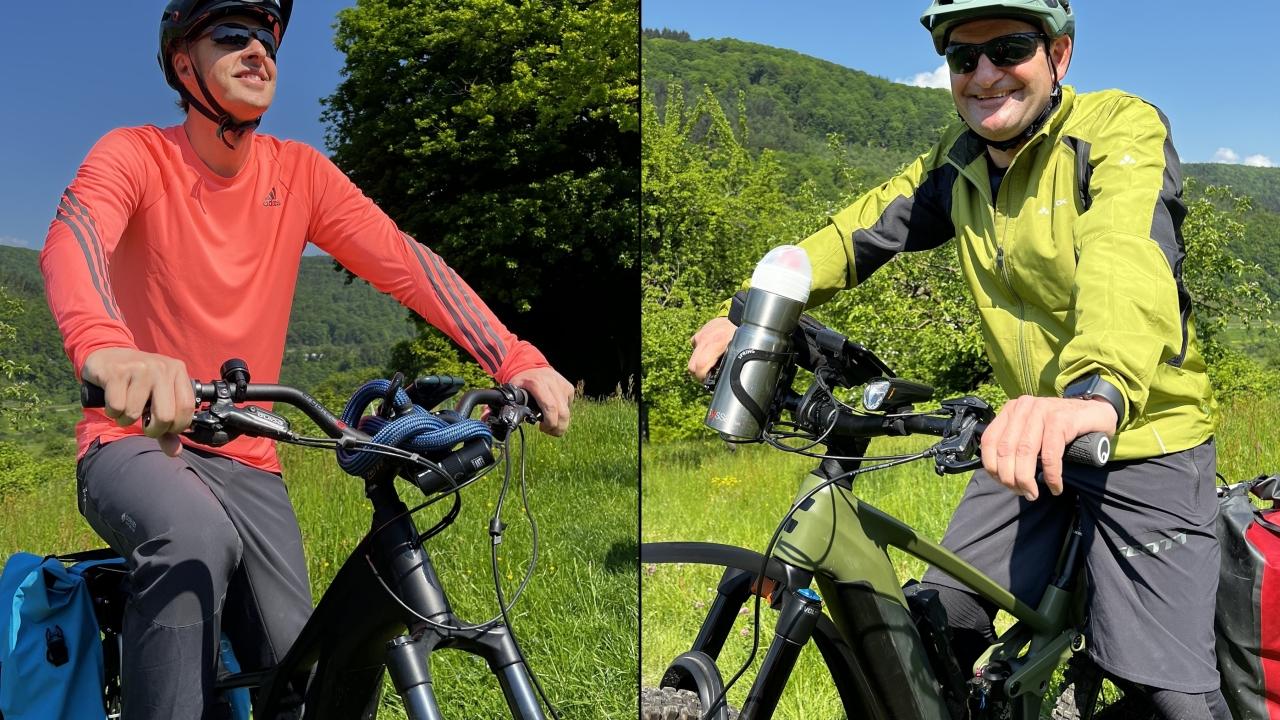 Photo of SAP executives on the bike