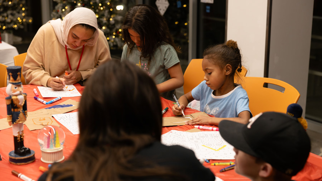 Volunteers shown at the Ronald McDonald House