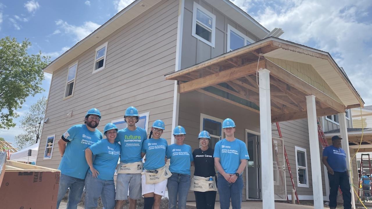 Wesco volunteers at the Rosalynn and Jimmy Carter worksite.