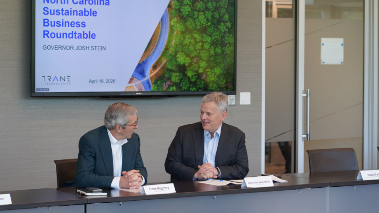 Trane Technologies Hosts North Carolina Governor Stein and  Business Leaders for Executive Roundtable on Clean Energy,  Innovation, and Economic Growth 