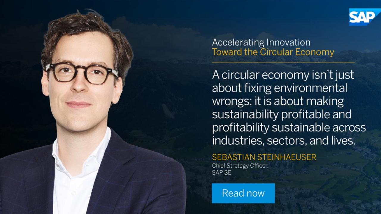 photo of  Sebastion Steinhaeuser and "A circular economy isn’t just about fixing environmental wrongs; it is about making sustainability profitable and profitability sustainable across industries, sectors, and lives."