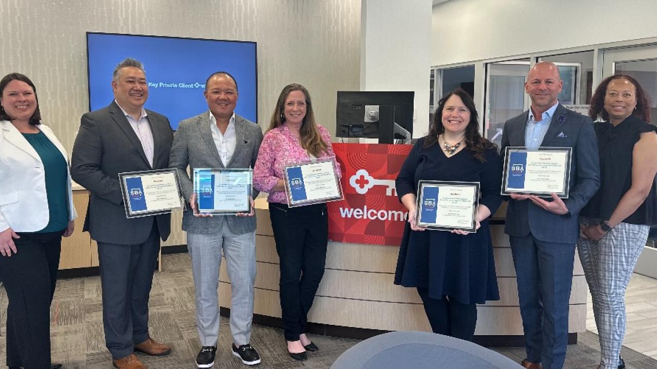 KeyBank and SBA Washington State shown with the Small Business Lenders Award.
