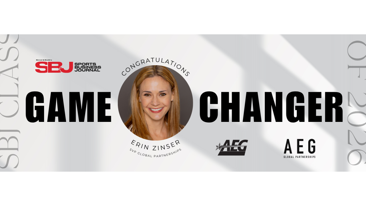 Erin Zinser Named to Sports Business Journal's Game Changers Class of 2026 