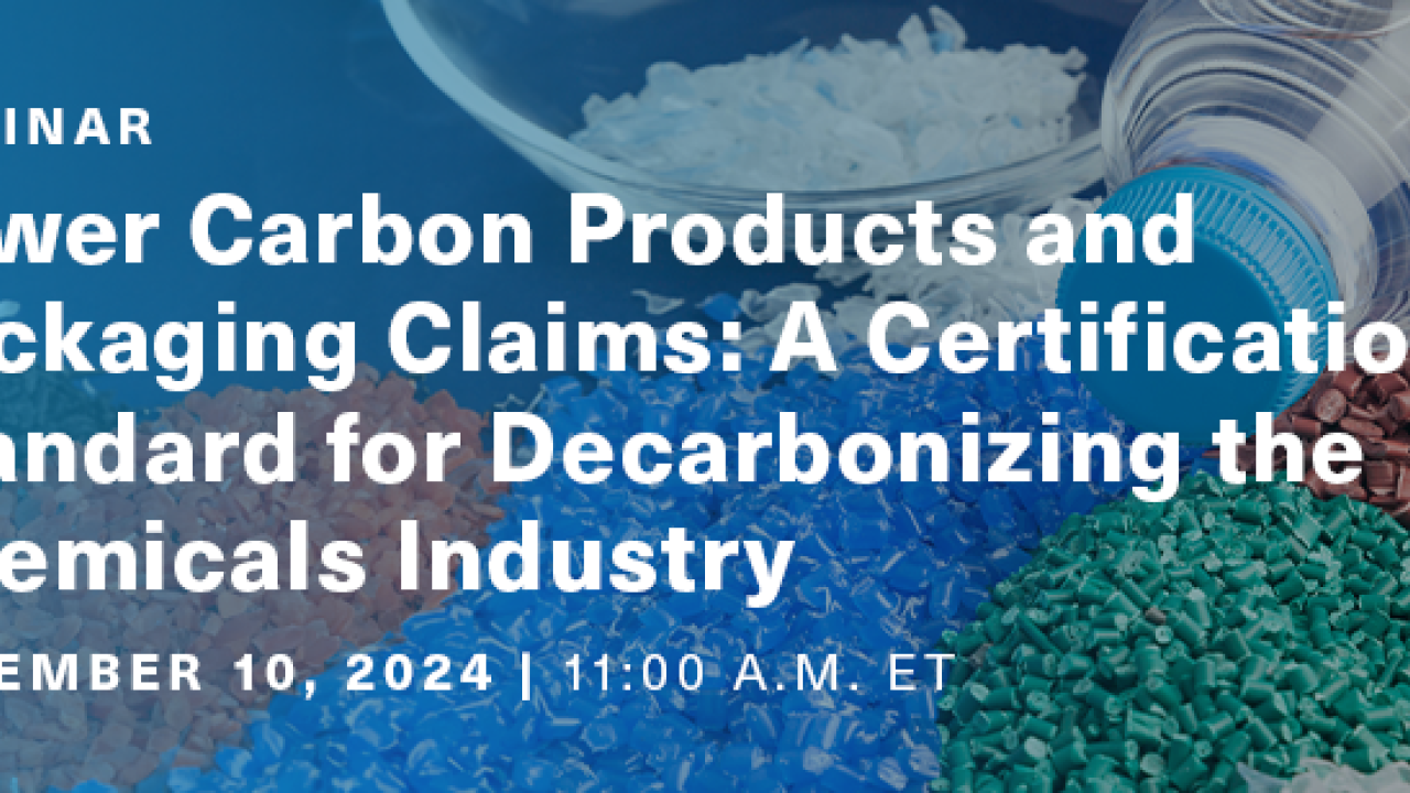 SCS Standards Lower Carbon Products and Packaging Claims Webinar Header Image