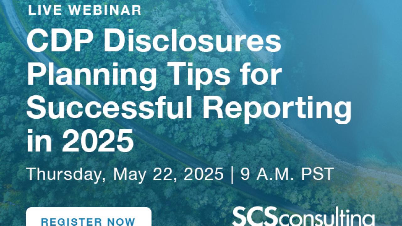 Complimentary Webinar: CDP Disclosures – Planning Tips for Successful Reporting in 2025