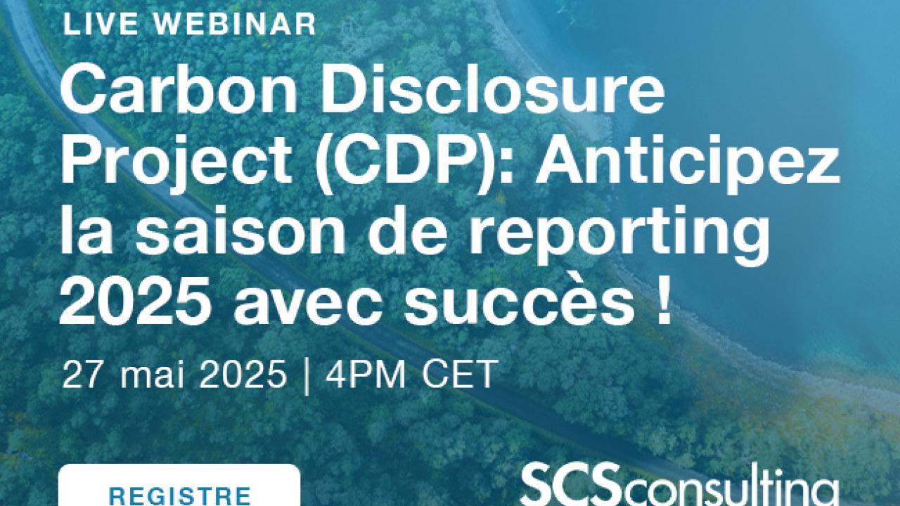 Webinaire gratuit : Carbon Disclosure Project (CDP): Anticipez la saison de reporting 2025 avec succès !