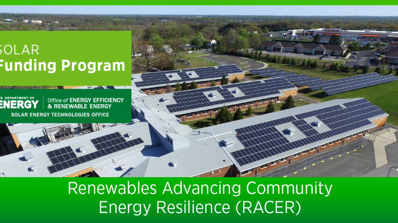 Renewables Advancing Community Energy Resilience (RACER) Program