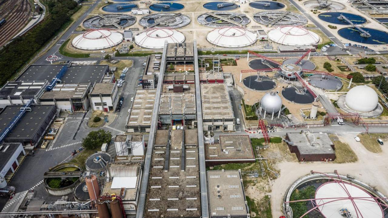 Valenton wastewater treatment plant in Paris, France