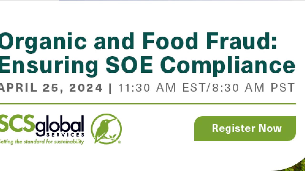 Organic Food Fraud Webinar