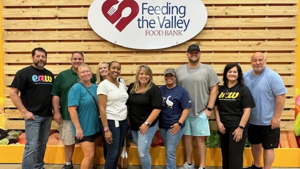 Aflac volunteers at Feeding the Valley Food Bank.