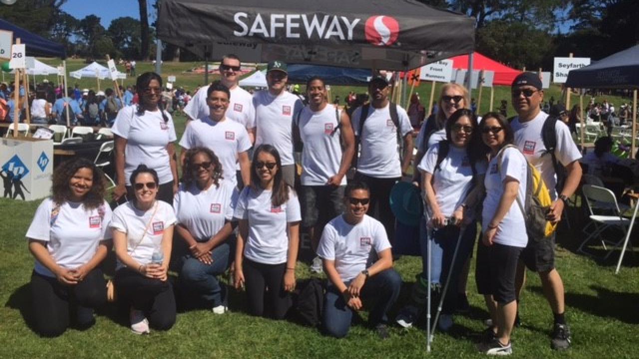 Safeway Aids walk team.