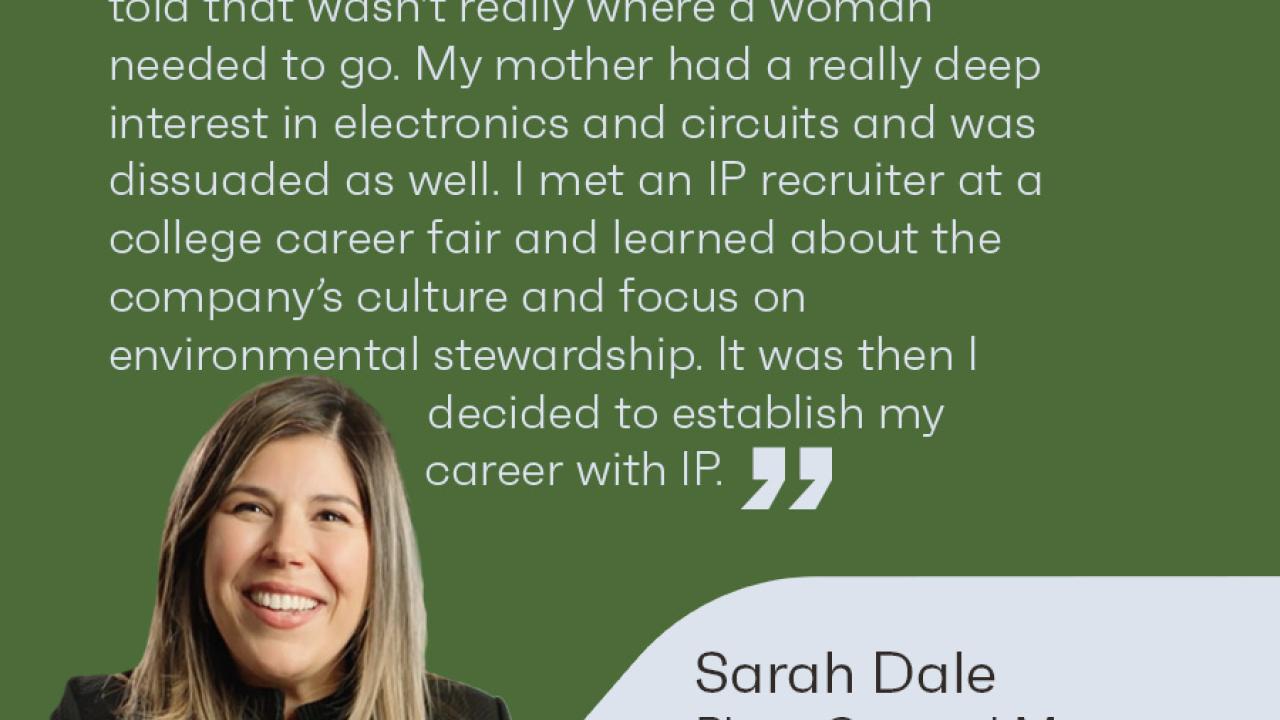 Sarah Dale, Plant General Manager, International Paper 
