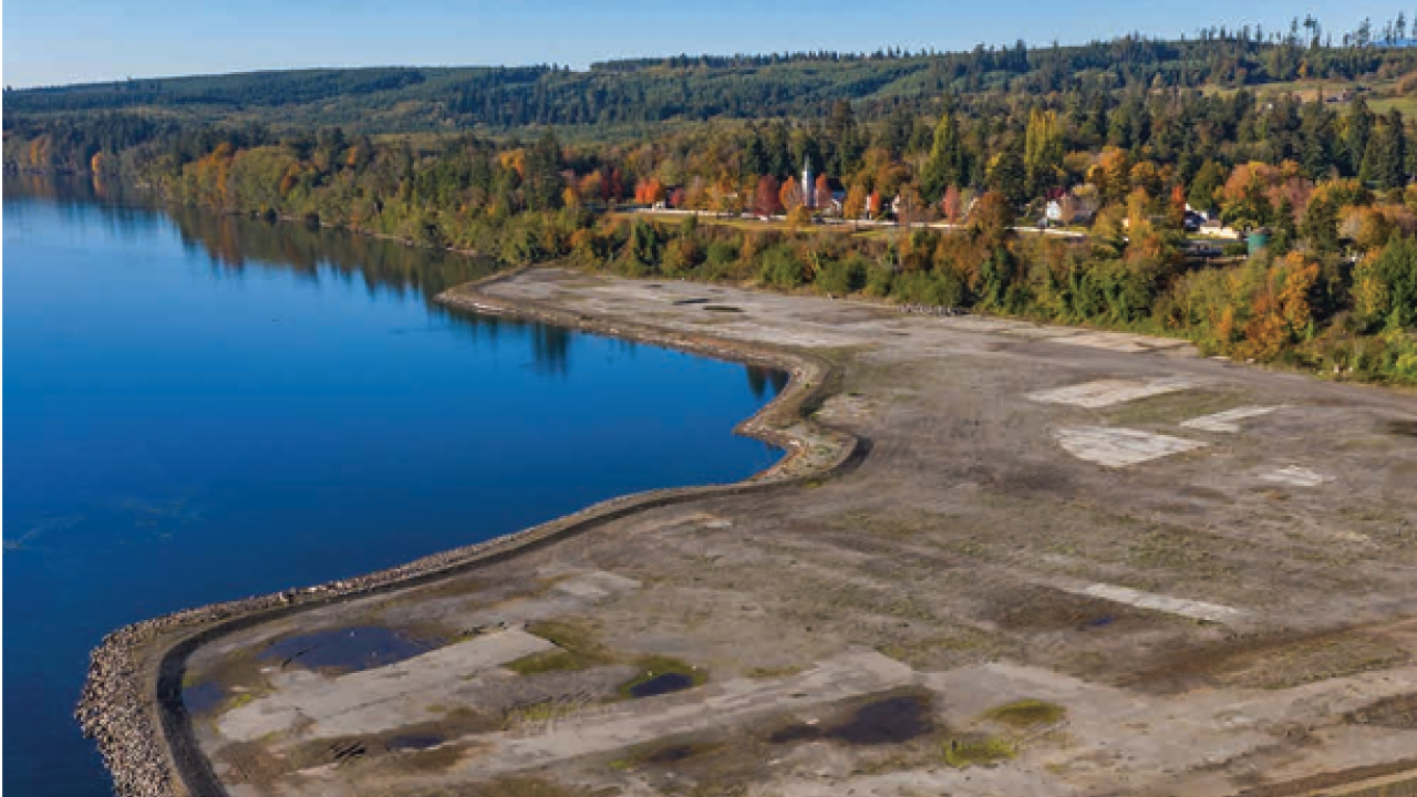 "Former sawmill site located in Port Gamble, Washington, where Rayonier is collaborating with Indigenous Peoples on a restoration plan."