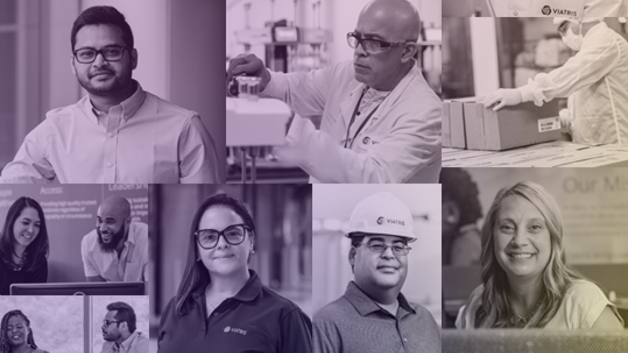 collage of scientists and Viatris employees